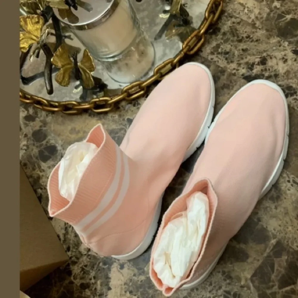 Joshua Sanders Jump High Top Sock Sneaker Pink - Picture 5 of 8